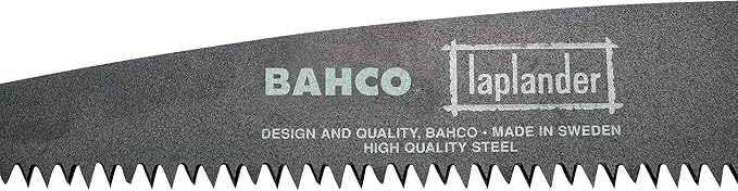 Bahco BAH396LAP 7-1/2" Laplander Folding Saw for Trail Maintenance, Wood Processing, and Survival Use, Rust-Protected Blade, Secure Lock, Ergonomic Grip, Ideal Bushcraft and Camping Tool