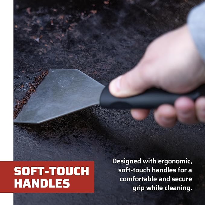 Camp Chef Griddle Cleaning Kit - Flat-Top Griddle Accessories Includes Scraper, 4 Scouring Pads, Pumice Stone & Grease Chute Brush