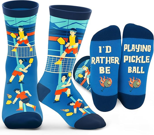 ZAGKOO Funny Sports Socks for Men, Women - Biking, Hiking, Skiing, Basketball, Pickleball, Disc Golf Socks - Christmas Gifts