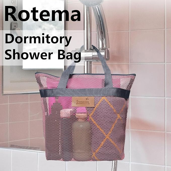 Rotema Portable Shower Bag - College Dorm Essentials, Everyday Household Shower Basket for Toiletries