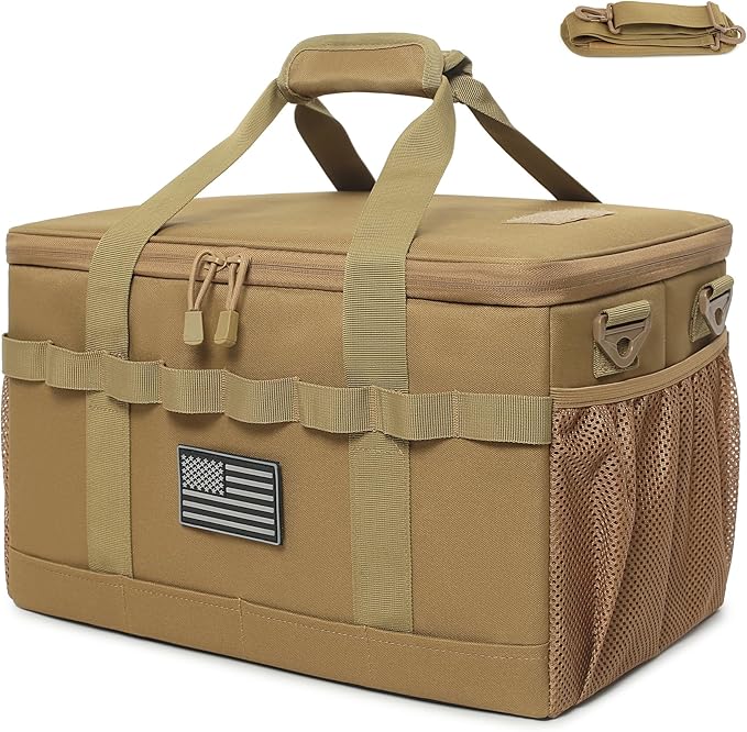 Tactical Camping Storage Bag 28L Tactical Utility Tote Bag Camping Cookware Organizer Trunk Organizer