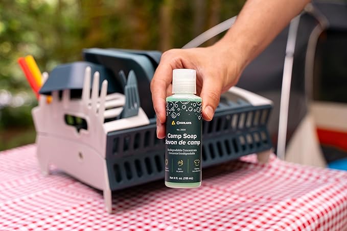 Coghlan's Biodegradable Camp Soap – Scent-Free, Low-Suds Concentrated Formula for Dishes, Gear & Skin – Eco-Friendly 4 oz Bottle – Made in USA – Compact for Camping & Travel