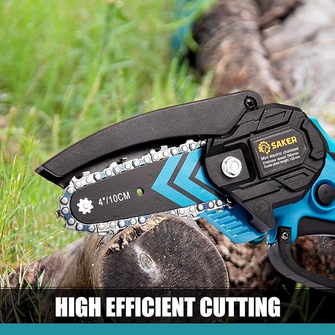 Saker Mini Chainsaw,Portable Electric Chainsaws Cordless,Small Handheld Chain Saw Pruning Shears Chain Saws for Tree Branches,Gifts for for Men Husband Women,Courtyard and Garden