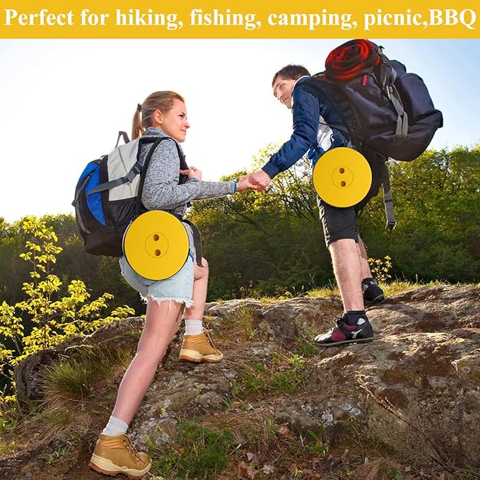 Fishboy Upgraded Collapsible Stool, 400lbs Max Weight, Lightweight But Sturdy, Portable Retractable Folding Telescoping Foldable Camping Stool for Adults Outdoor Fishing Hiking BBQ