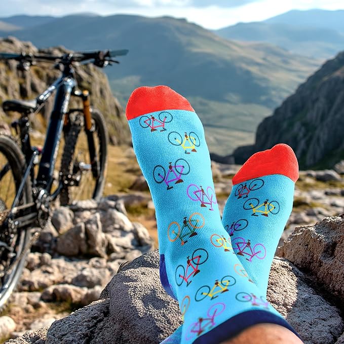 VICRAZY Hiking, Cycling, Camping Socks for Men, Women - Hiking, Bicycle, Camping, Bike Accessories, Stocking Stuffers