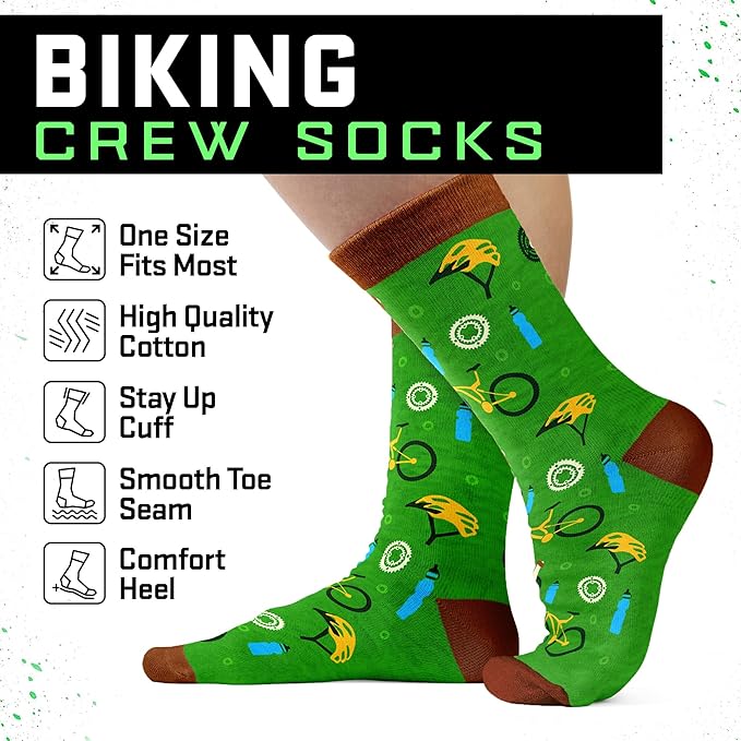VICRAZY Hiking, Cycling, Camping Socks for Men, Women - Hiking, Bicycle, Camping, Bike Accessories, Stocking Stuffers
