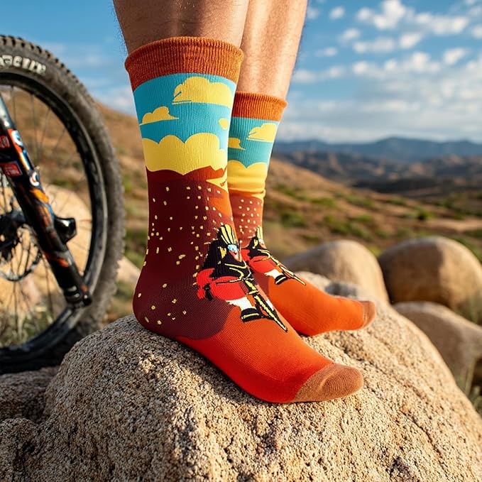 VICRAZY Hiking, Cycling, Camping Socks for Men, Women - Hiking, Bicycle, Camping, Bike Accessories, Stocking Stuffers
