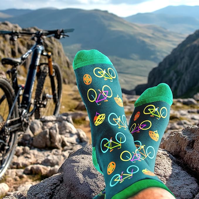 VICRAZY Hiking, Cycling, Camping Socks for Men, Women - Hiking, Bicycle, Camping, Bike Accessories, Stocking Stuffers