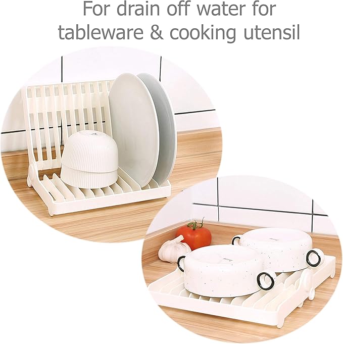 EIKS Foldable Drying Rack for Vegetable Fruit and Tableware, Kitchen Sink Organizer