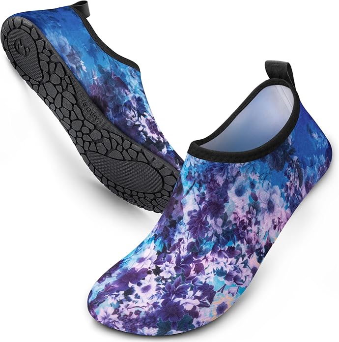 SIMARI Water Shoes Women Men Aqua Socks Beach Barefoot Quick Drying Aqua Aerobics Swim Pool Non Slip Outdoor Travel Essentials Surf River Lake Snorkeling Kayak Yoga Adult Youth
