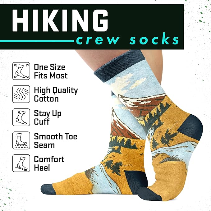 VICRAZY Hiking, Cycling, Camping Socks for Men, Women - Hiking, Bicycle, Camping, Bike Accessories, Stocking Stuffers