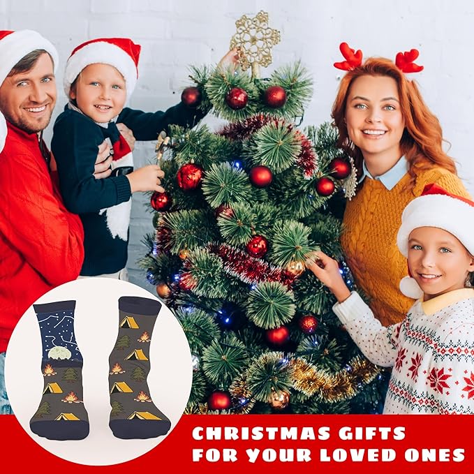 Book, Fishing, Hiking, Gamer, Camping, Pickle, Music, Foods, Ballerina, Bigfoot - Hobbies Socks for Women Men