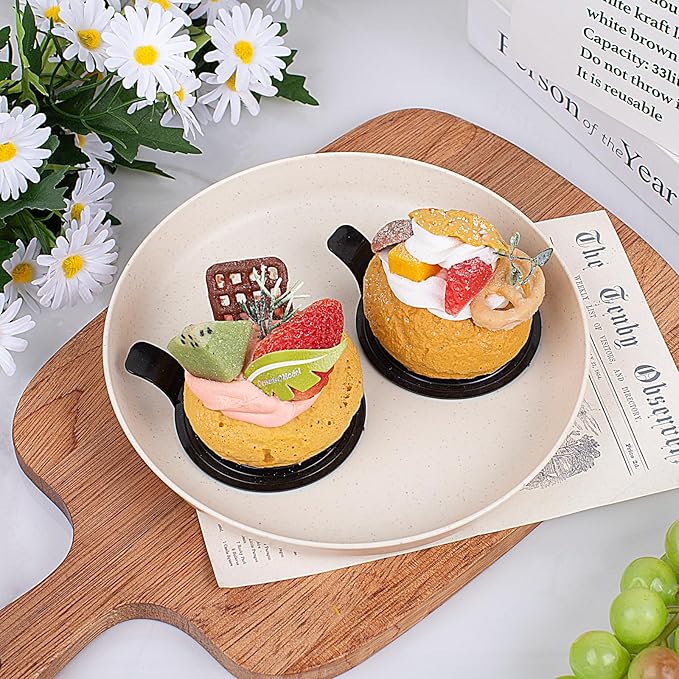 EI 12pcs Wheat Straw Dinnerware Set of 4,Reusable Plastic Plates,Unbreakable Dinner Plates,Deep Dinner Hard Premium Plastic Plate,Microwave Dishwasher Safe for Camping,Picninc,Family Dinner