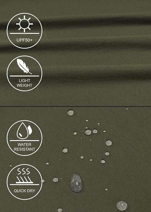 GymBrave Women's Hiking Cargo Pants Quick Dry Outdoor Camping Capris Water Resistant UPF 50 with Zipper Pockets