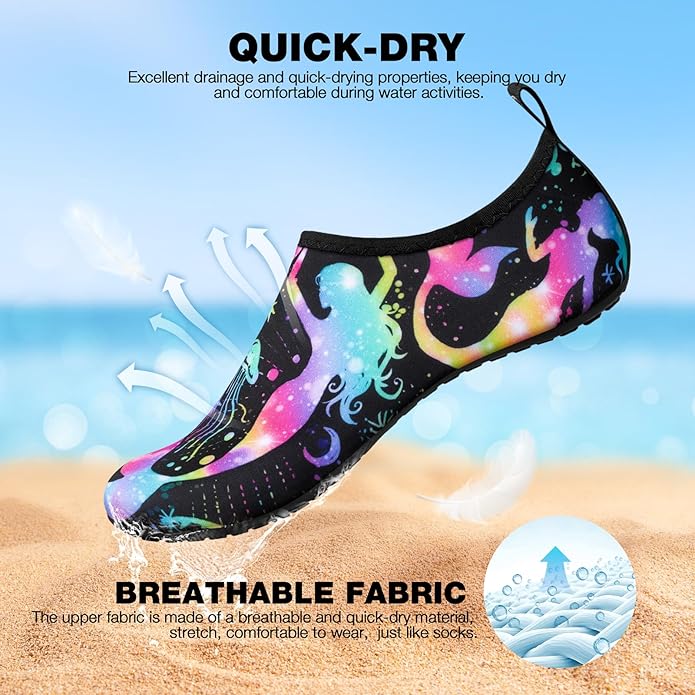 SIMARI Water Shoes Women Men Aqua Socks Beach Barefoot Quick Drying Aqua Aerobics Swim Pool Non Slip Outdoor Travel Essentials Surf River Lake Snorkeling Kayak Yoga Adult Youth