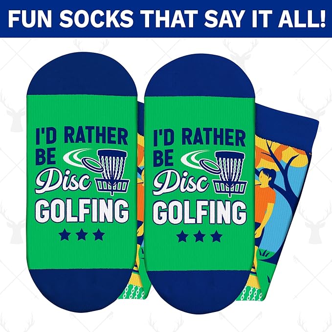 ZAGKOO Funny Sports Socks for Men, Women - Biking, Hiking, Skiing, Basketball, Pickleball, Disc Golf Socks - Christmas Gifts