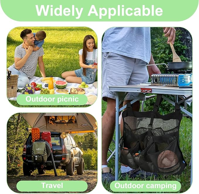 Camping Dishes Dry Bag Collapsible Dish Drying Rack,RV Dish Drying Rack, Portable Mesh Cutlery Drain Storage for RV Camping Essentials,Travel Portable Kitchen Camp Storage Bag
