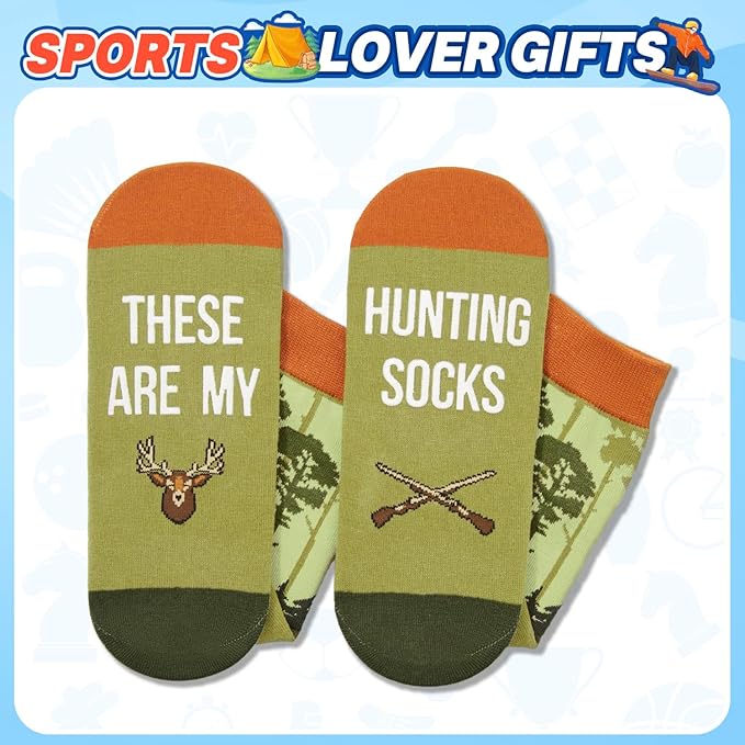 HAPPYPOP Sports Gifts for Men Women - Gifts for Camper Lifter, Hunting Golfing Socks