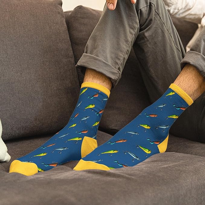 Book, Fishing, Hiking, Gamer, Camping, Pickle, Music, Foods, Ballerina, Bigfoot - Hobbies Socks for Women Men