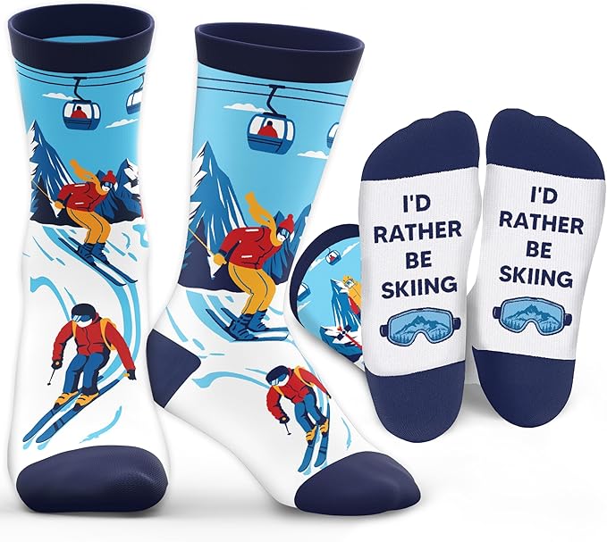 ZAGKOO Funny Sports Socks for Men, Women - Biking, Hiking, Skiing, Basketball, Pickleball, Disc Golf Socks - Christmas Gifts