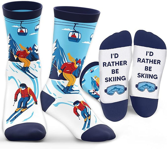 ZAGKOO Funny Sports Socks for Men, Women - Biking, Hiking, Skiing, Basketball, Pickleball, Disc Golf Socks - Christmas Gifts