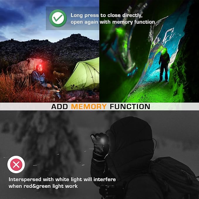 EverBrite Headlamp, 5 Pack Kids Headlamp with Red Light and Memory Function, Head Lamp for Adults and Kids with 5 Modes, Bright Headlamps for Camping, Running, Children's Day Gifts, Batteries Included