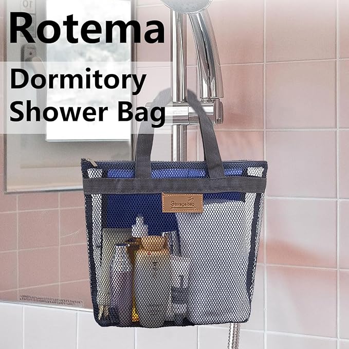 Rotema Portable Shower Bag - College Dorm Essentials, Everyday Household Shower Basket for Toiletries