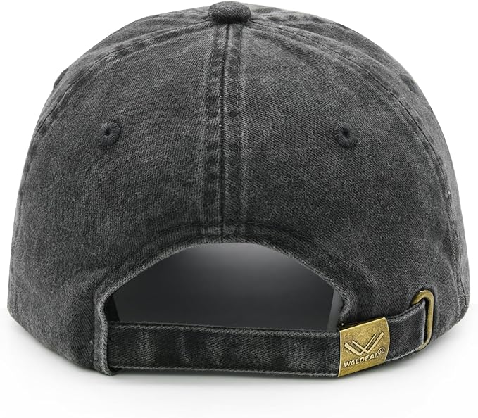 Waldeal Embroidered Camping Hair Don't Care Hat Adjustable Washed Baseball Cap for Women Men