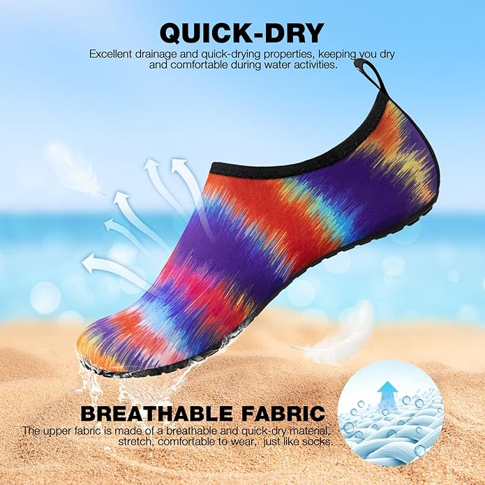 SIMARI Water Shoes Women Men Aqua Socks Beach Barefoot Quick Drying Aqua Aerobics Swim Pool Non Slip Outdoor Travel Essentials Surf River Lake Snorkeling Kayak Yoga Adult Youth