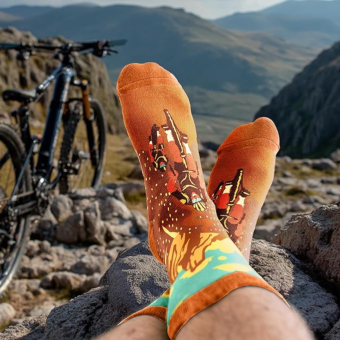 VICRAZY Hiking, Cycling, Camping Socks for Men, Women - Hiking, Bicycle, Camping, Bike Accessories, Stocking Stuffers