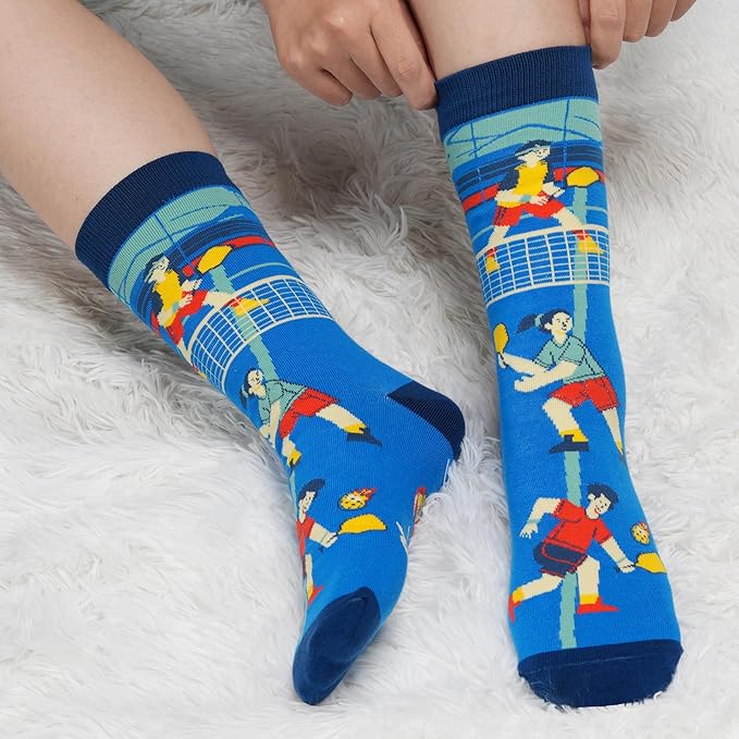 ZAGKOO Funny Sports Socks for Men, Women - Biking, Hiking, Skiing, Basketball, Pickleball, Disc Golf Socks - Christmas Gifts