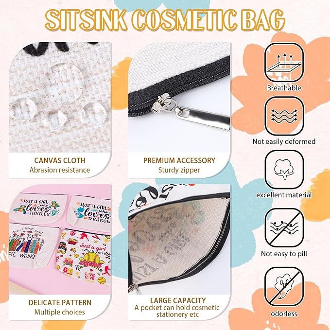 Sitsink Physical Therapist Gifts for Women - Small Makeup Bags Physical Therapy Gifts for Girls, Flower Therapist Gifts for Girls Help You Grow to Your Full Potential, Cool Gifts for Friends Birthday