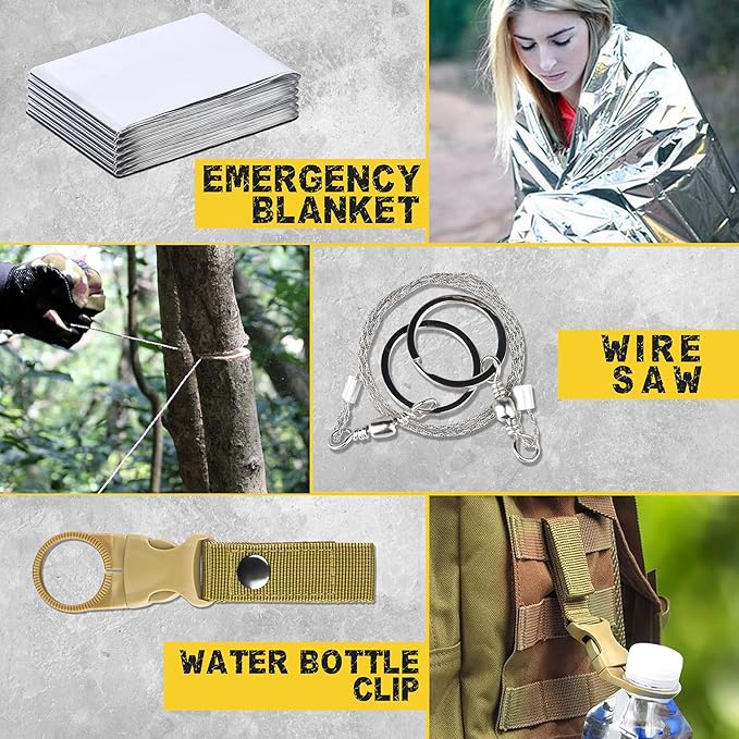 Gifts for Men Him Dad Husband, 28-In-1-Survival Kits, Men's Gifts Survival Gear, Stocking Stuffers for Men Christmas Birthday Gifts, Unique Cool Gadgets Gifts for Camping, Hiking, Hunting