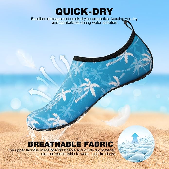 SIMARI Water Shoes Women Men Aqua Socks Beach Barefoot Quick Drying Aqua Aerobics Swim Pool Non Slip Outdoor Travel Essentials Surf River Lake Snorkeling Kayak Yoga Adult Youth