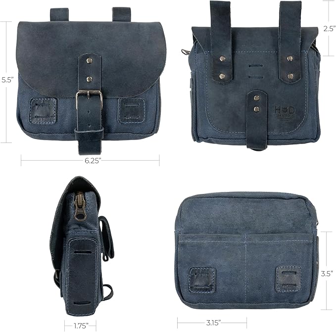 Hide & Drink, Survival Camping Pouch, Belt Loop, Rustic and Handy Tool Bag, Weather Resistant Outdoor Accessories, Traveling Essentials, Waxed Canvas, Handmade