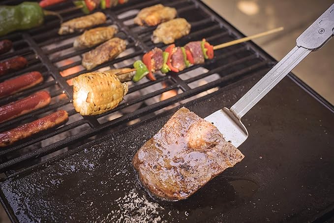 ROXON S601 14" 6 in 1 MBT3 Folding Grill Utensils Set Fork Spatula Grilling Knife Tongs Opener for Backyard Barbecue and Camping
