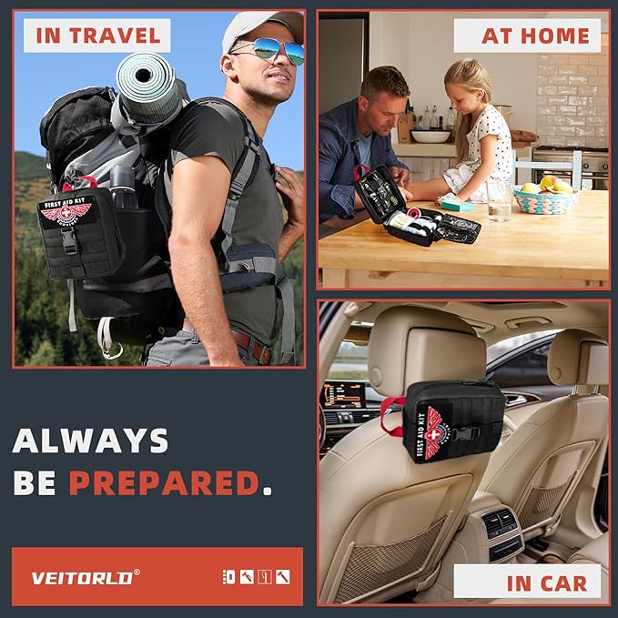 VEITORLD Gifts for Men Dad Husband Him Fathers Day, Survival Gear and Equipment 12 in 1, Survival Kits, Cool Unique Fishing Hunting Anniversary Birthday Gifts for Him Teen Boy Boyfriend Women
