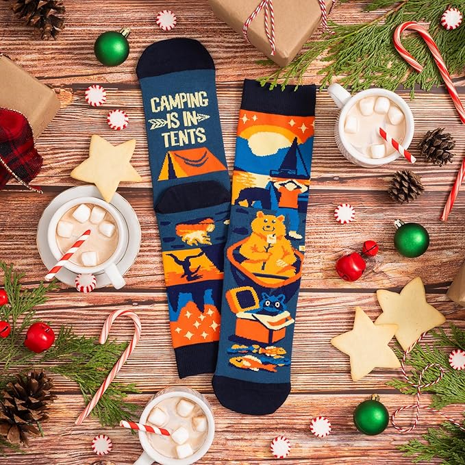 Lavley Outdoors Socks - Hiking and camping gifts for men and women - Great for nature lovers - Holiday or birthday gift