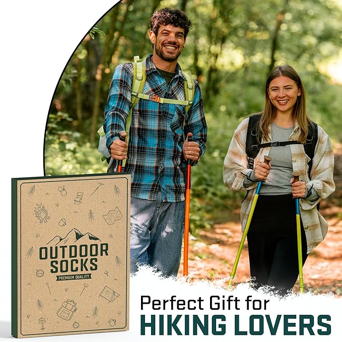 VICRAZY Hiking, Cycling, Camping Socks for Men, Women - Hiking, Bicycle, Camping, Bike Accessories, Stocking Stuffers