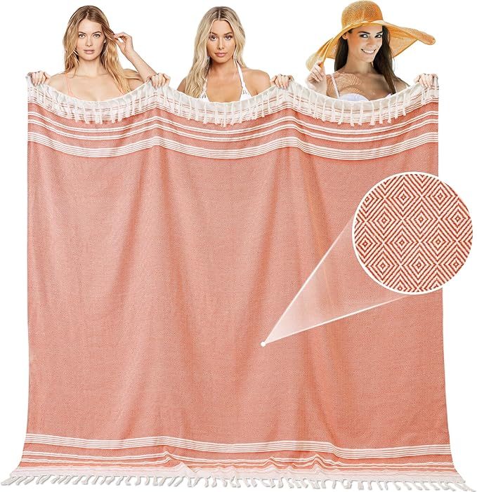 Genovega Large Throw Blanket Yoga Blanket Turkish Beach Towel Women Birthday 60th 50th 40th 30th Ideas Mother Day Grandma Nana Wife Sister Girlfriend Her Female Boss Teacher Father Husband Son