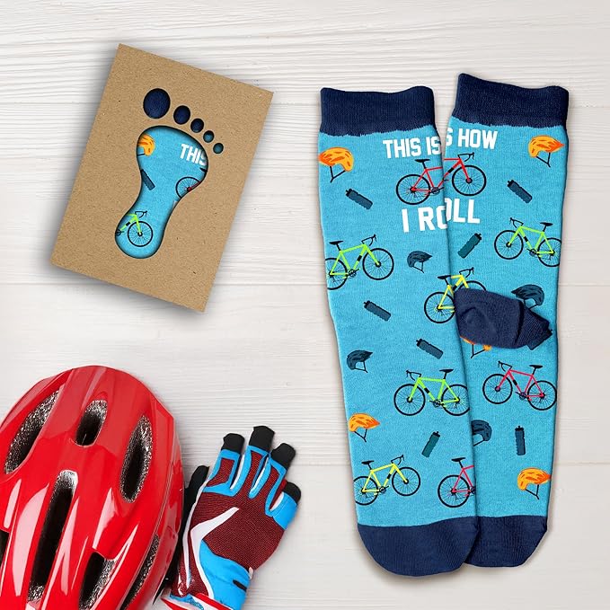 VICRAZY Hiking, Cycling, Camping Socks for Men, Women - Hiking, Bicycle, Camping, Bike Accessories, Stocking Stuffers