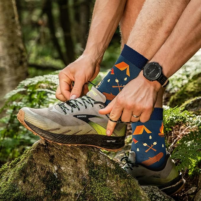 Outdoors Socks - Funny Hiking and Camping Gifts for Men, Women - Hiking, Camping Accessories, Stocking Stuffers