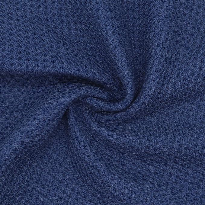 Mia'sDream Cotton Hand Towels for Bathroom, Waffle Weave Bath Guest Gym Towels, Soft and Absorbent Kitchen Towels Set Tea Towels, 13inch x 28inch 3 Pack (Navy Blue)