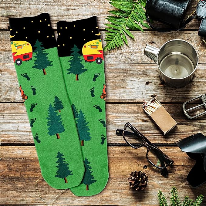 VICRAZY Hiking, Cycling, Camping Socks for Men, Women - Hiking, Bicycle, Camping, Bike Accessories, Stocking Stuffers