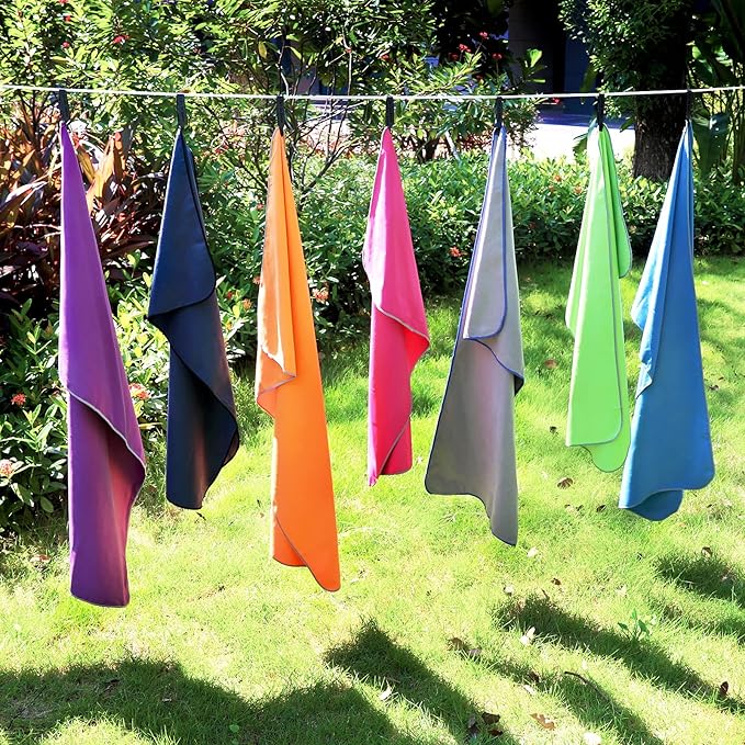 SYOURSELF Microfiber Camping Towel, Quick Dry Towel, Soft Absorbent Compact Travel Gym Workout Sweat Towel for Beach Yoga Swim Travel Camping Hiking Backpack Essentials (M:40"x20")