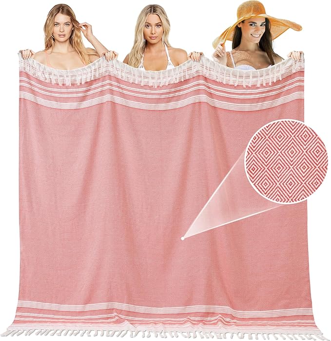 Genovega Large Throw Blanket Yoga Blanket Turkish Beach Towel Women Birthday Ideas Mother Day Grandma Grandmother Wife Sister Girlfriend Her Female Boss Teacher Appreciation Thank You Retirement