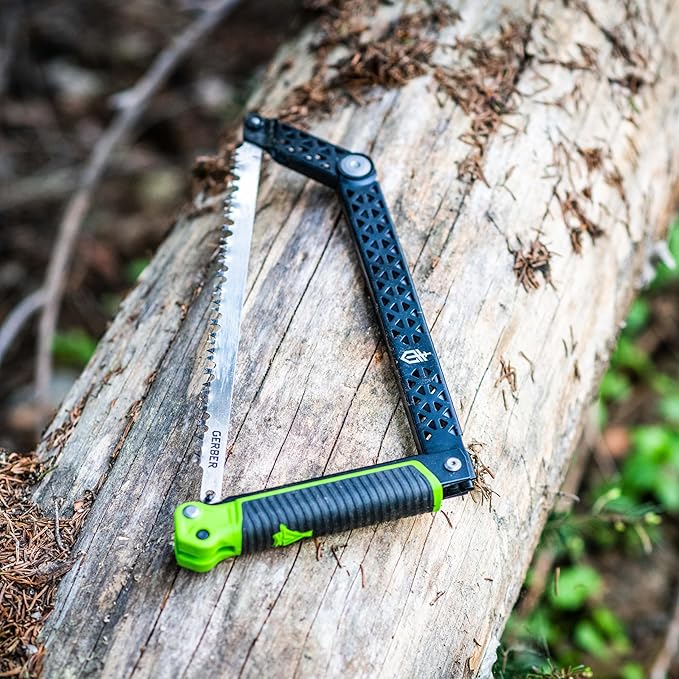 Gerber Freescape Camp Saw Folding Hand Saw for Backpacking Hiking Camping Pruning and Bushcraft, 12" Blade