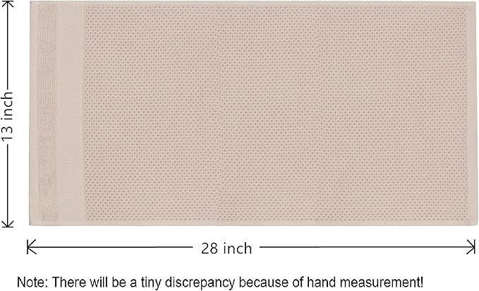 Mia'sDream Cotton Waffle Weave Hand Face Head Towel, Kitchen Tea Dish Washcloths, Soft Absorbent Bath Guest Gym, 13x28 Inch, 3 Pack (Pink)
