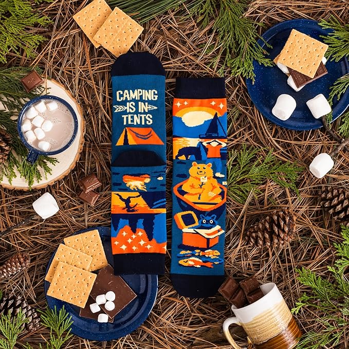 Lavley Outdoors Socks - Hiking and camping gifts for men and women - Great for nature lovers - Holiday or birthday gift