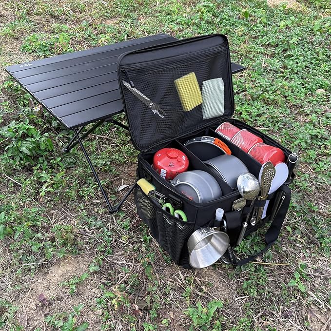 Tactical Camping Storage Bag 28L Tactical Utility Tote Bag Camping Cookware Organizer Trunk Organizer